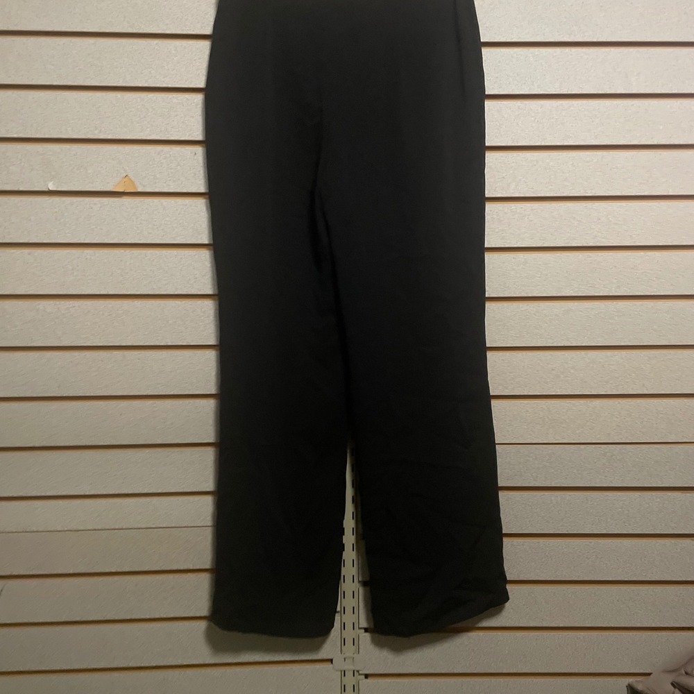 B&B Black Wide Leg High Rise Dress Pants 1/2 lined‎ Women's Size Medium